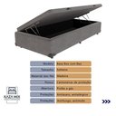 Ver imagem 3 de Cama Box Baú Solteiro Colchão Ortobom Elegant Mola Ensacada Cor:cinza