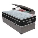 Ver imagem 1 de Cama Box Baú Solteiro Colchão Ortobom Elegant Mola Ensacada Cor:cinza