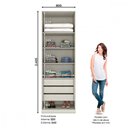 Ver imagem 4 de Guarda Roupas 2 Portas com Espelho e 3 Gavetas Predileto Henn