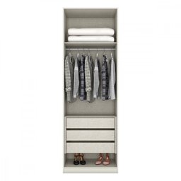 Guarda Roupas 2 Portas com Espelho e 3 Gavetas Predileto Henn - 3