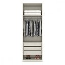 Ver imagem 3 de Guarda Roupas 2 Portas com Espelho e 3 Gavetas Predileto Henn