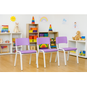 Ver imagem 1 de Kit 3 Cadeiras Infantil Iso Roxo Brinquedoteca Escolas Ecomhome
