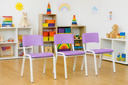 Ver imagem 1 de Kit 3 Cadeiras Infantil Iso Roxo Brinquedoteca Escolas Ecomhome