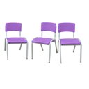 Ver imagem 4 de Kit 3 Cadeiras Infantil Iso Roxo Brinquedoteca Escolas Ecomhome