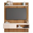Ver imagem 6 de Painel para Tv 65 Pol com Bancada Suspensa 150cm Jade Freijó/off White - Caemmun