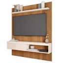 Ver imagem 1 de Painel para Tv 65 Pol com Bancada Suspensa 150cm Jade Freijó/off White - Caemmun