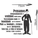 Ver imagem 3 de Adesivo de Parede Decoratico Frase Motivacional Pensamos - Charlies Chaplin