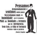 Ver imagem 2 de Adesivo de Parede Decoratico Frase Motivacional Pensamos - Charlies Chaplin
