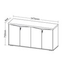 Ver imagem 7 de Conjunto Escritório: Mesa 6298+ Balcão 6292+ Gaveteiro 6296