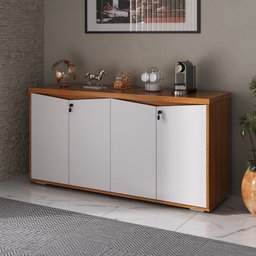 Conjunto Escritório: Mesa 6298+ Balcão 6292+ Gaveteiro 6296 - 5