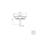 Ver imagem 2 de Tampa de Válvula Tramontina Econômica 3 1\/2\ Inox para Pias Cubas e Tanques 94510025