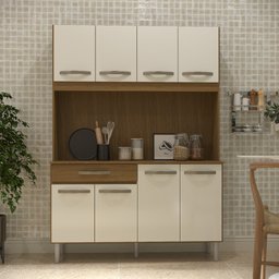 Armário de Cozinha Compacta 8 Portas Cosina 120cm Cor:off White - 7