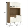 Armário de Cozinha Compacta 8 Portas Cosina 120cm Cor:off White - 6