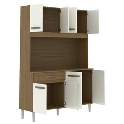 Armário de Cozinha Compacta 8 Portas Cosina 120cm Cor:off White - 10