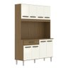 Armário de Cozinha Compacta 8 Portas Cosina 120cm Cor:off White - 8