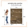 Armário de Cozinha Compacta 8 Portas Cosina 120cm Cor:off White - 4