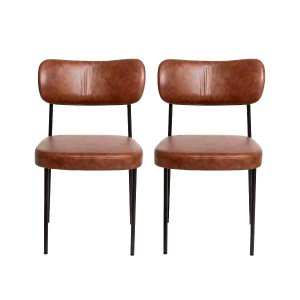 2 Cadeira Sala de Jantar Pés em Aço Verona Sintetico Ds Home