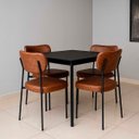 Ver imagem 4 de 2 Cadeira Sala de Jantar Pés em Aço Verona Sintetico Ds Home