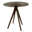Ver imagem 4 de Mesa Redonda Pés Madeira Castanho e Branco
