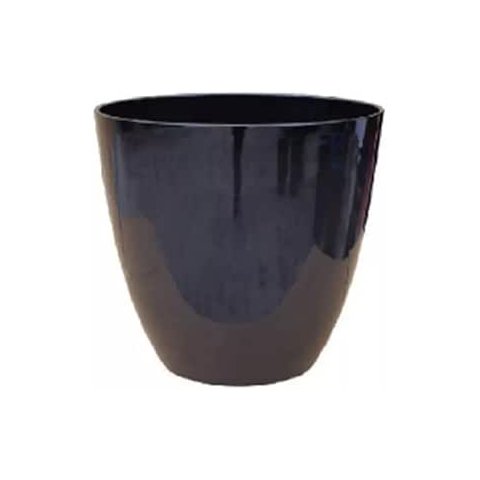 Vaso para Plantas Grande Decorativo Sala Jardim Alto Brilho (liso/preto)