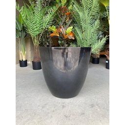 Vaso para Plantas Grande Decorativo Sala Jardim Alto Brilho (liso/preto) - 5