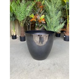 Vaso para Plantas Grande Decorativo Sala Jardim Alto Brilho (liso/preto) - 6