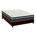 Ver imagem 1 de Cama Box Casal: Colchão Molas Bonnel Orthoflex Venezia + Base CRC Suede Brown(138x188)
