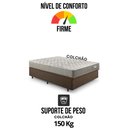 Ver mais imagens de Base Box Baú Casal 138x188 Linho Marrom com Colchão Ecoline D40 Espuma