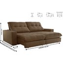 Ver imagem 3 de Sofa Retrátil Dublin 2,50m Mola Ensacada 04 Lugares Txr