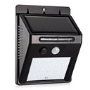 Ver imagem 1 de Luminária Parede Solar 30 Leds Sensor Movimento Luzà Prova D’água.- Preto