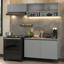Ver imagem 1 de Armário de Cozinha Compacta Suspenso 200cm Nice Madesa 07 Cinza