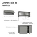 Ver imagem 5 de Armário de Cozinha Compacta Suspenso 200cm Nice Madesa 07 Cinza