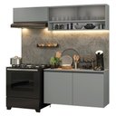 Ver imagem 3 de Armário de Cozinha Compacta Suspenso 200cm Nice Madesa 07 Cinza