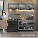 Ver imagem 6 de Armário de Cozinha Compacta Suspenso 200cm Nice Madesa 07 Cinza