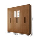 Ver imagem 2 de Guarda-roupa Casal Splendore 6 Portas 2 Gavetas com Espelho 100% Mdf Cinamomo - Panorama Móveis