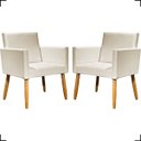 Ver imagem 1 de Kit 2 Poltronas Decorativas Para Recepção Manicure Sala Escritório Consultório Corino
