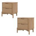 Ver imagem 1 de Kit 2 Mesa de Cabeceira Madeira Macica Taeda 52 Cm 3300u Tauari Festra