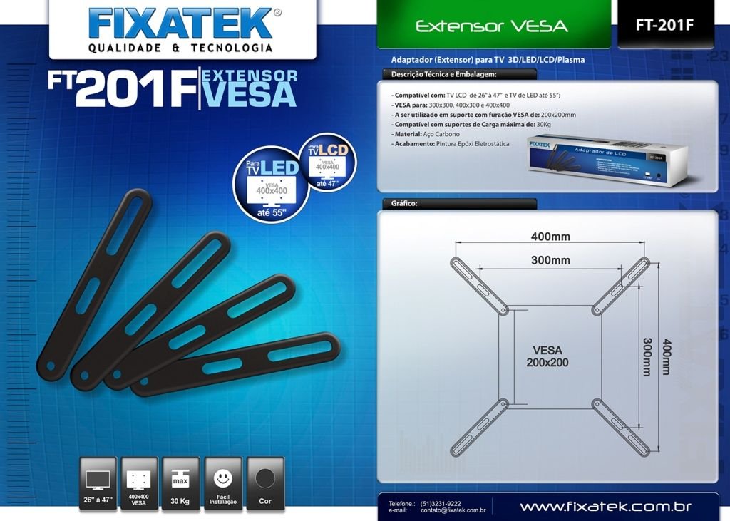 Extensor / Adaptador VESA FT-201F FIXATEK - 3