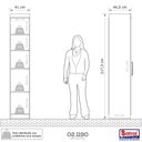 Ver imagem 3 de Guarda Roupa Módulo de 1 Porta Genova Freijo com Off White Batrol