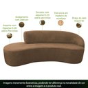 Ver imagem 5 de Sofá Curvo 02 Lugares 150cm Eron Braço Esquerdo Linho Camel - Nexta Casa