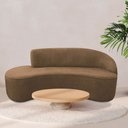 Ver imagem 1 de Sofá Curvo 02 Lugares 150cm Eron Braço Esquerdo Linho Camel - Nexta Casa