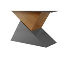 Ver imagem 5 de Mesa para Cozinha Dubai + Tampo Madeirado Vidro Reto 180x90cm Grafite/Imbuia-Vidro Grafite - Rufato