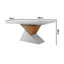 Ver imagem 2 de Mesa para Cozinha Dubai + Tampo Madeirado Vidro Reto 180x90cm Grafite/Imbuia-Vidro Grafite - Rufato