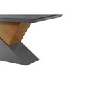Ver imagem 3 de Mesa para Cozinha Dubai + Tampo Madeirado Vidro Reto 180x90cm Grafite/Imbuia-Vidro Grafite - Rufato