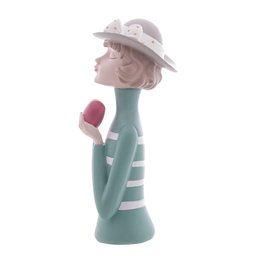 Escultura Decorativa de Resina  C/Coração 22x10cm Wolff - 3