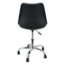 Ver imagem 4 de Cadeira Leda Office Estofada Base Giratória Cromada - Preta