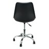 Cadeira Leda Office Estofada Base Giratória Cromada - Preta - 4
