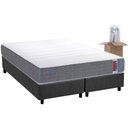 Ver imagem 1 de Conjunto Box Queen: Colchão Espuma Herval D28 Singlecore + Base Crc Suede Gray (158x198)