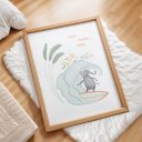 Ver imagem 2 de Kit 3 Quadros Decorativos Infantil - Safari Surfistas NO2 - 30x40 - Moldura Madeira
