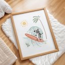 Ver imagem 3 de Kit 3 Quadros Decorativos Infantil - Safari Surfistas NO2 - 30x40 - Moldura Madeira